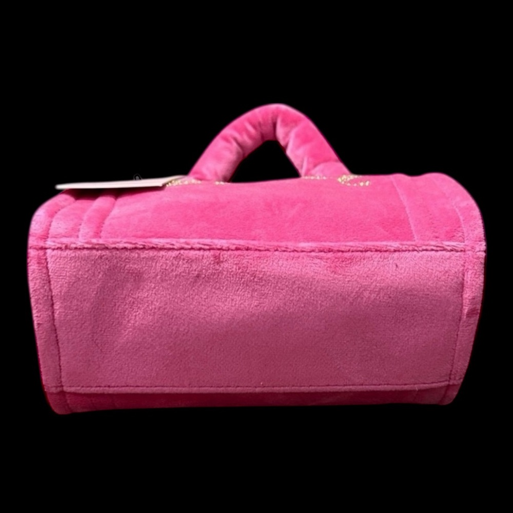 Juicy Couture Vibrant Pink Velour Mini Plush Bag - Picture 9 of 10